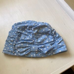 Janie and Jack blue polka dot retro swim hat 4-5